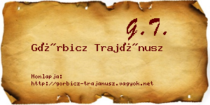 Görbicz Trajánusz névjegykártya